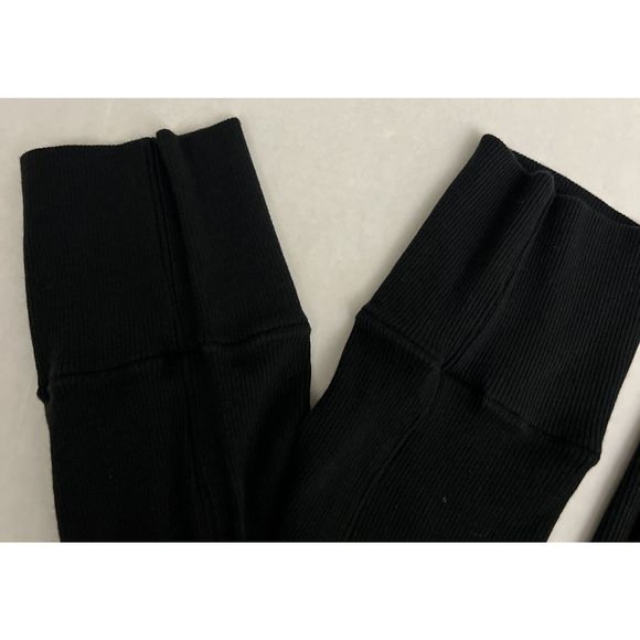 SKIMS Womens Sz XL New! AP-LEG-0039 Cotton/Elastane Leggings Ribbed Color SOOT - Picture 8 of 11